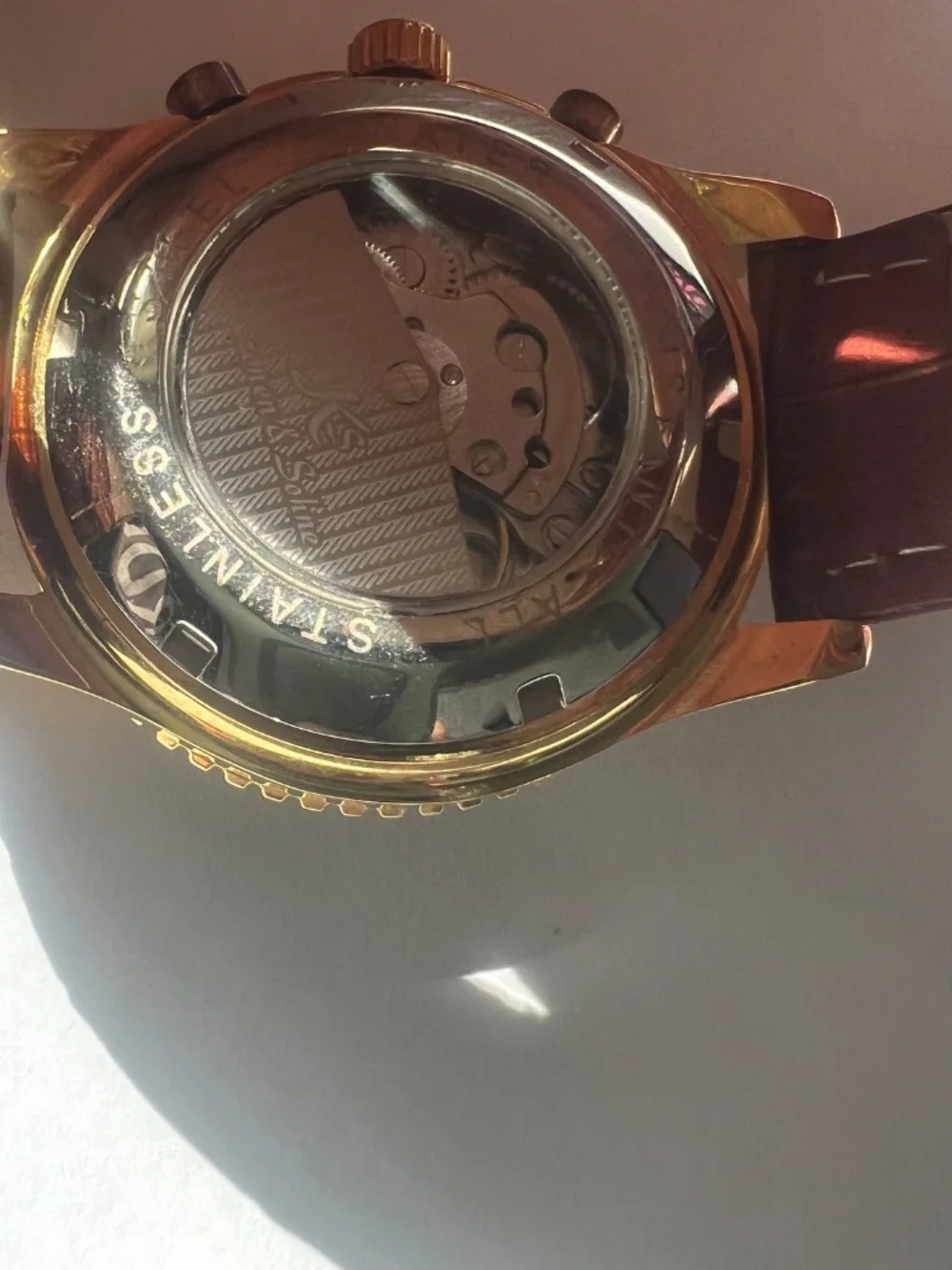 Kronen & Söhne Men's Aviator Slide Rule Watch | Gold-Tone White Dial Like New